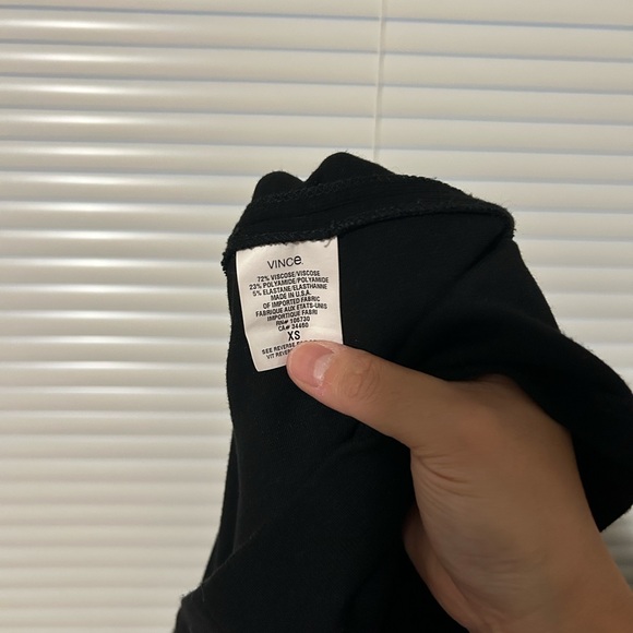 Vince Black Knit Short Sleeve Dress - Picture 9 of 9